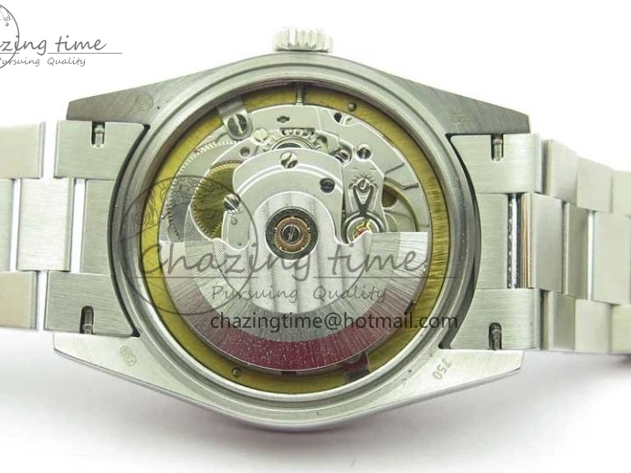 MiroTime 0309 SmoothTexture Day-Date 36mm 128239 SS Crystal BP Best Edition Black MOP Crystal Marker Dial on SS President Bracelet A 2681